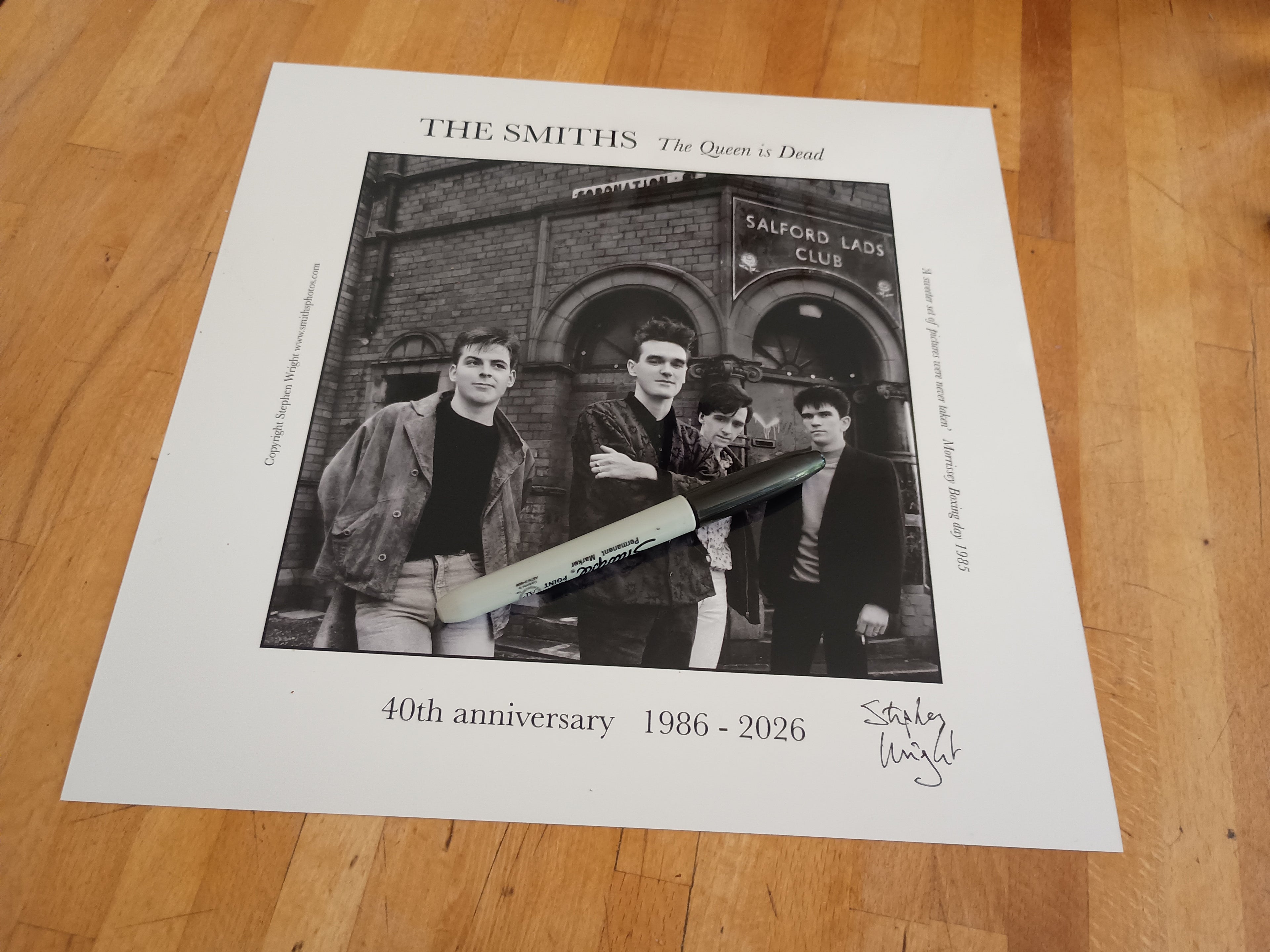 The Smiths - Salford Lads Club (Dec 1985) 12” by 12”