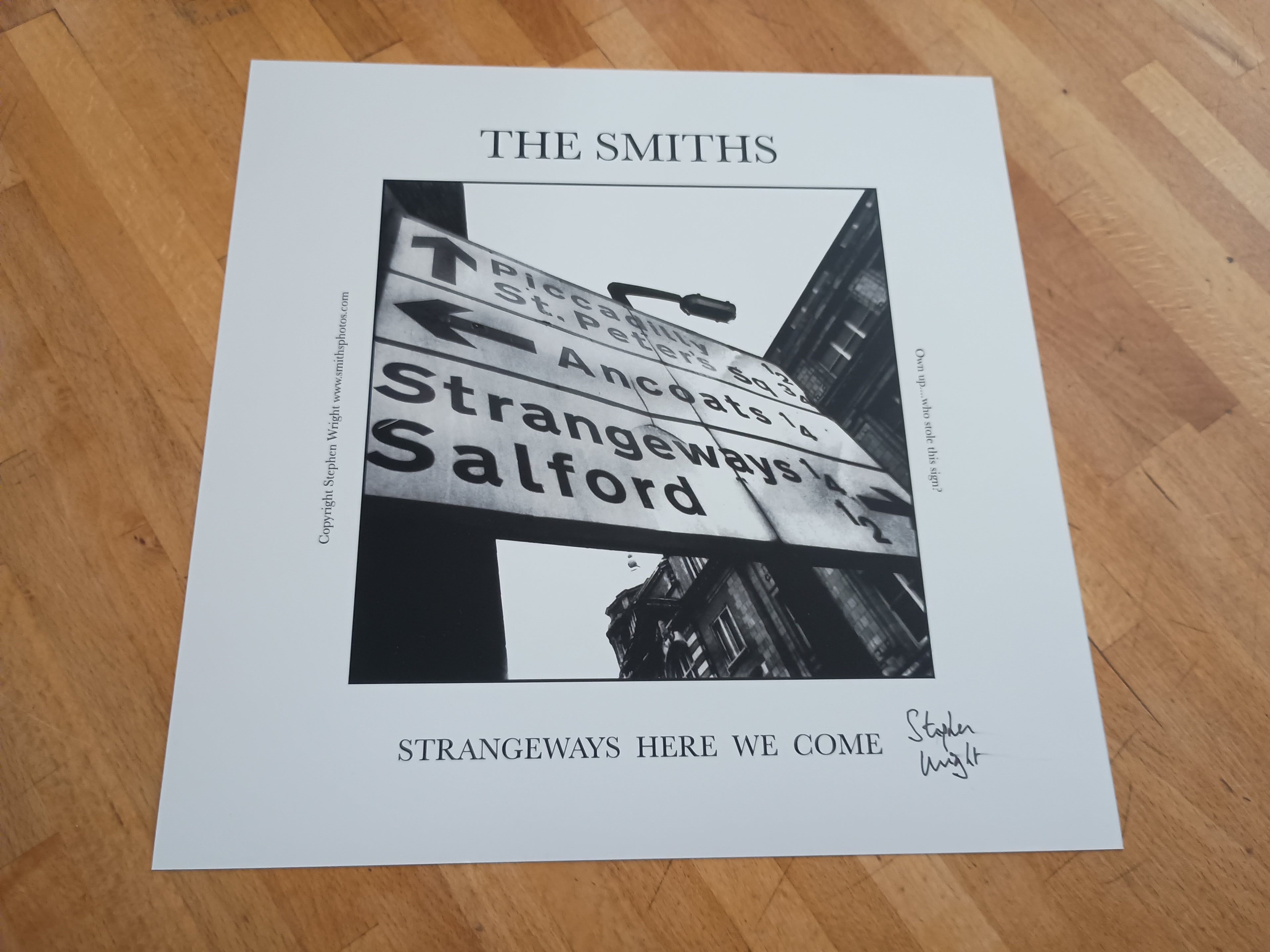 Strangeways Sign 12” by 12”
