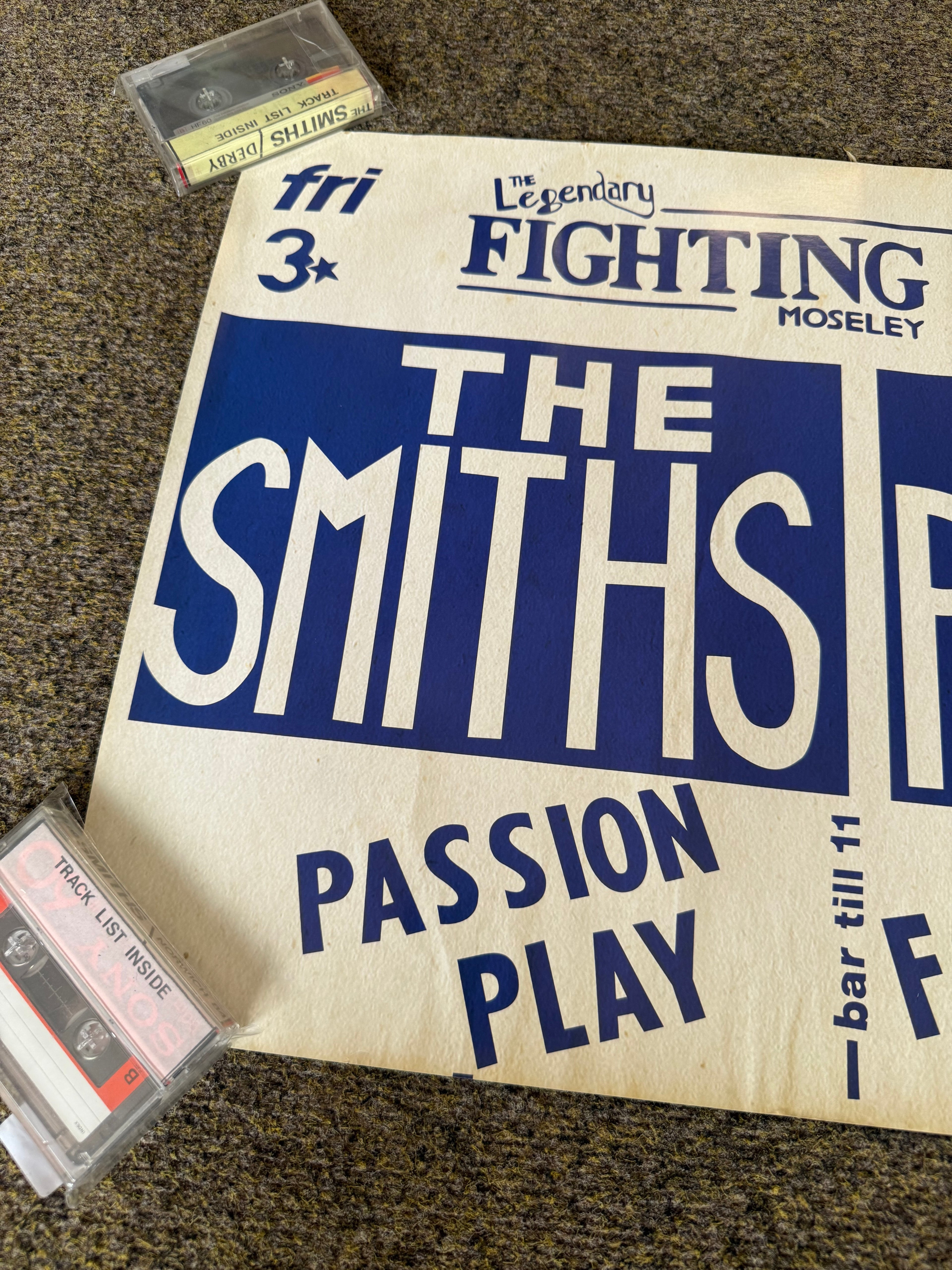 The Smiths - Fighting Cocks Gig Poster Reproduction (done via the Venue) 59cm by 42cm