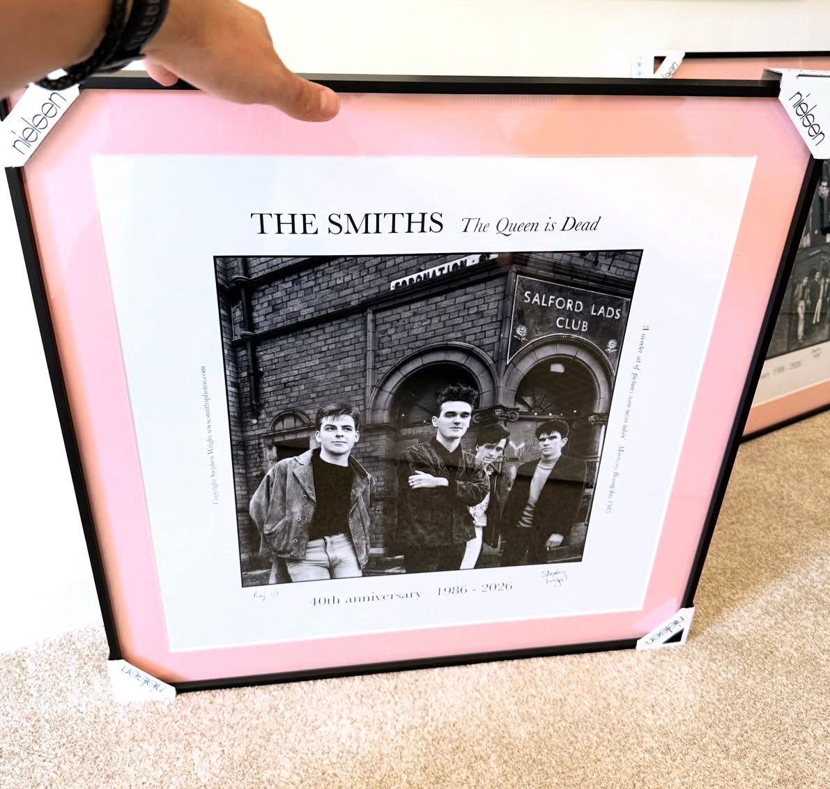 The Smiths - Salford Lads Club (Dec 1985) Collector’s Edition, Numbered & LTD to 40, 20” by 20” Unframed