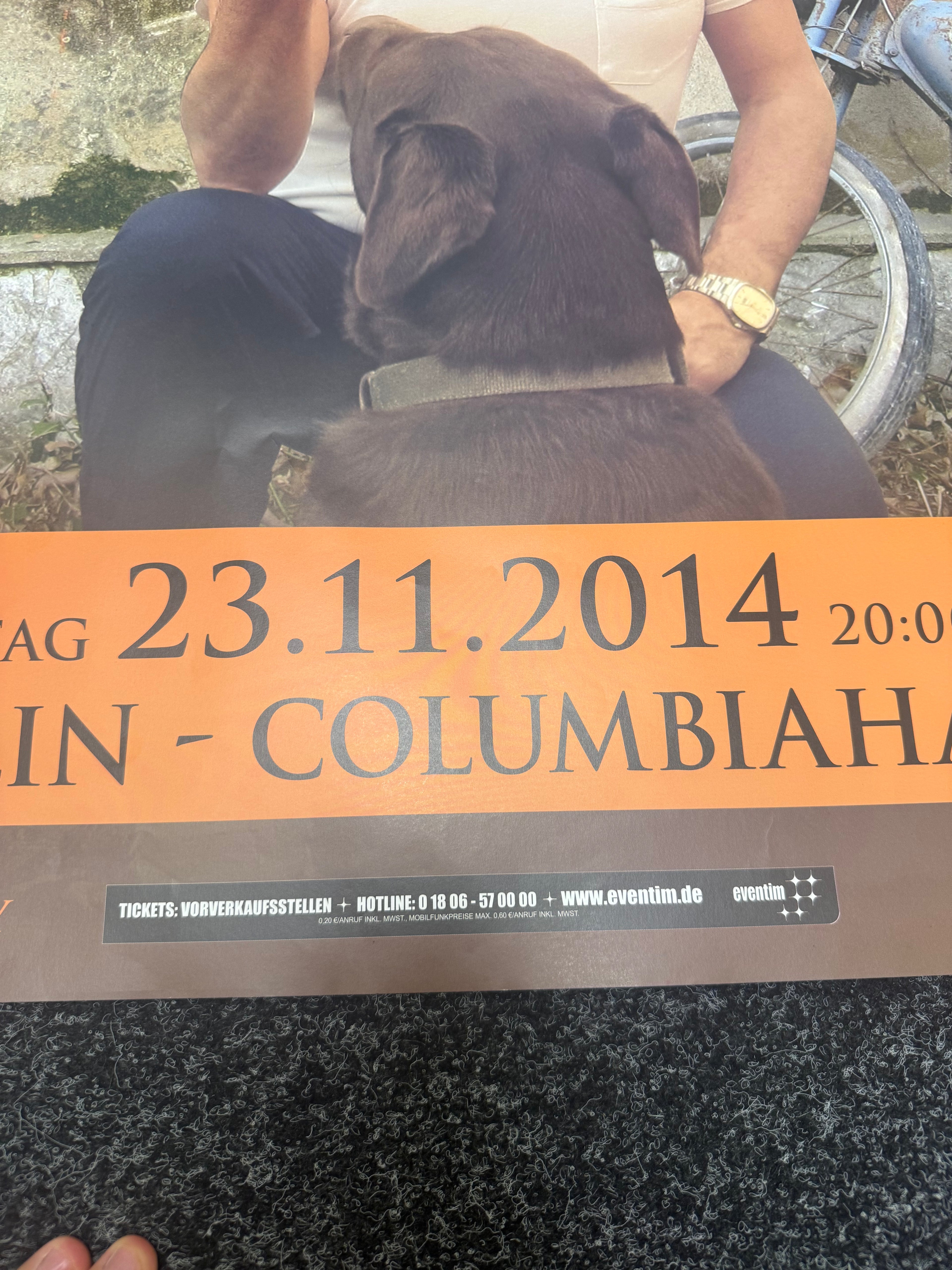 Morrissey - World Peace Tour 2014, Berlin - Columbiahalle Gig Poster 23.11.2014