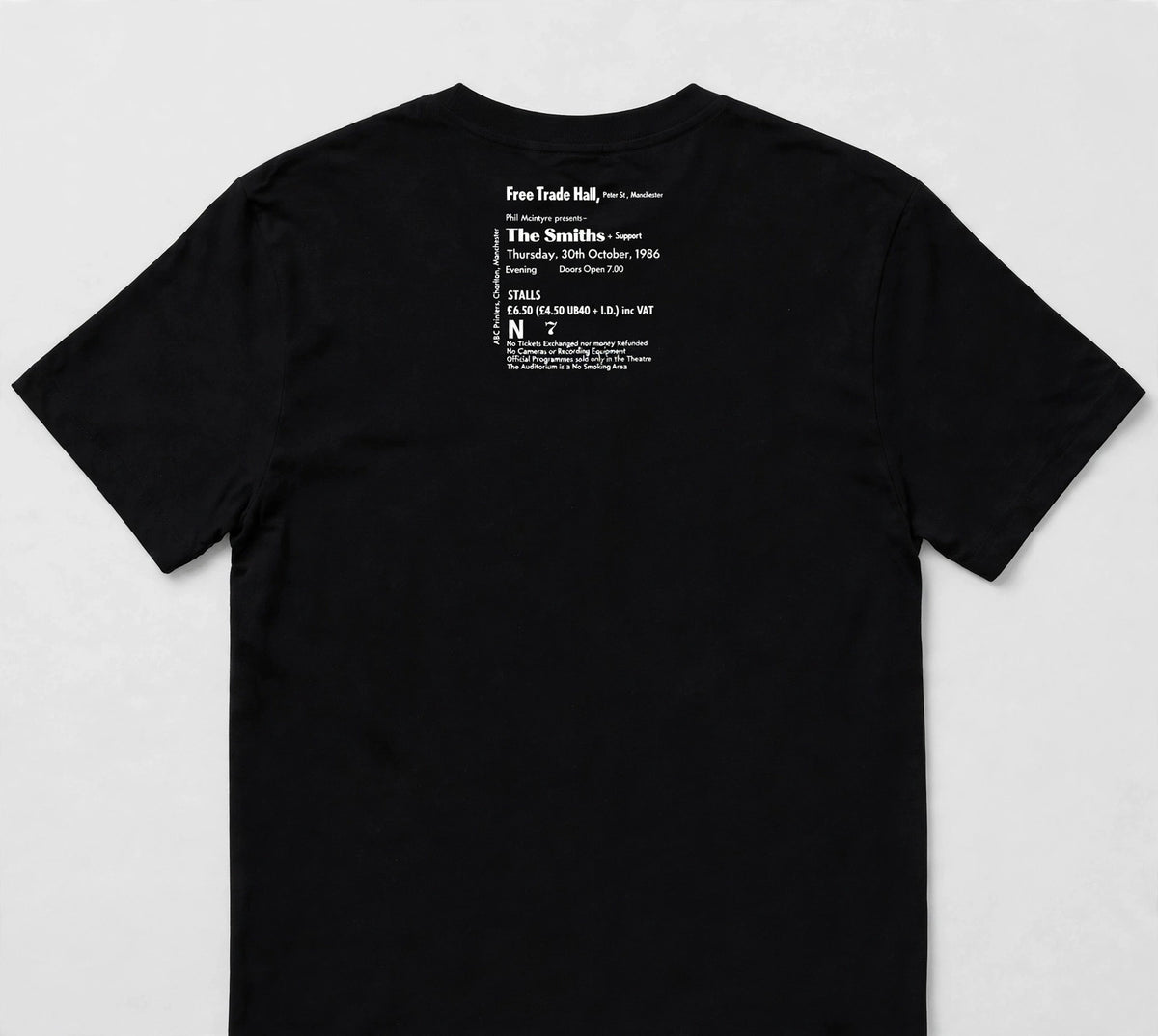 PRE ORDER - Morrissey Tee / Manchester Trade Hall 1986 (Never Before Seen Image)