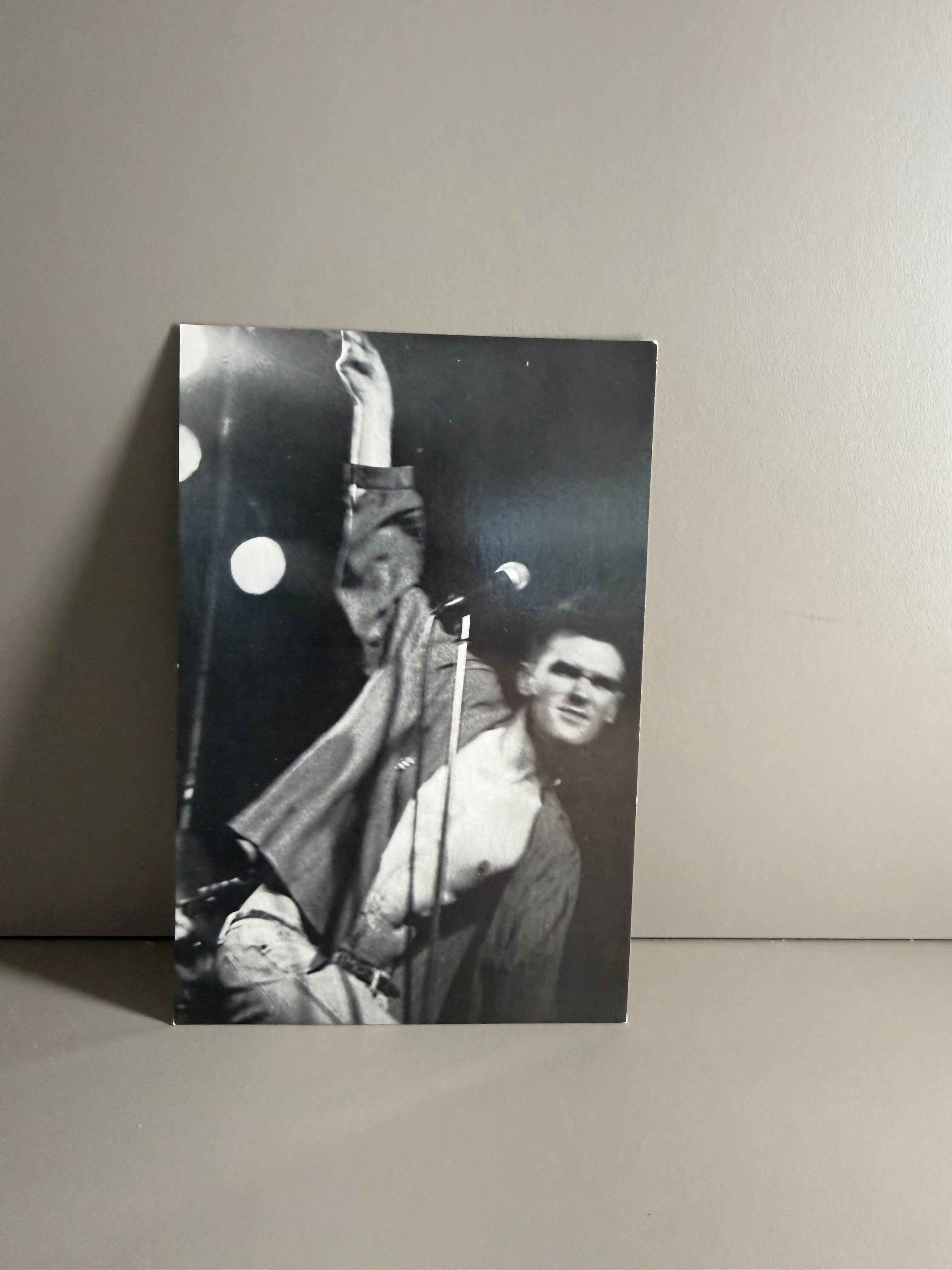 Rough Trade Promotional Postcard Morrissey on Stage