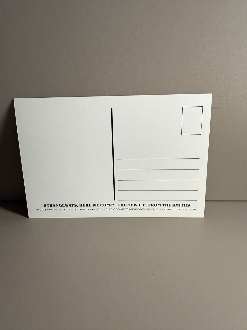 Rough Trade Promotional Postcard for Strangeways, Here We Come (1987)